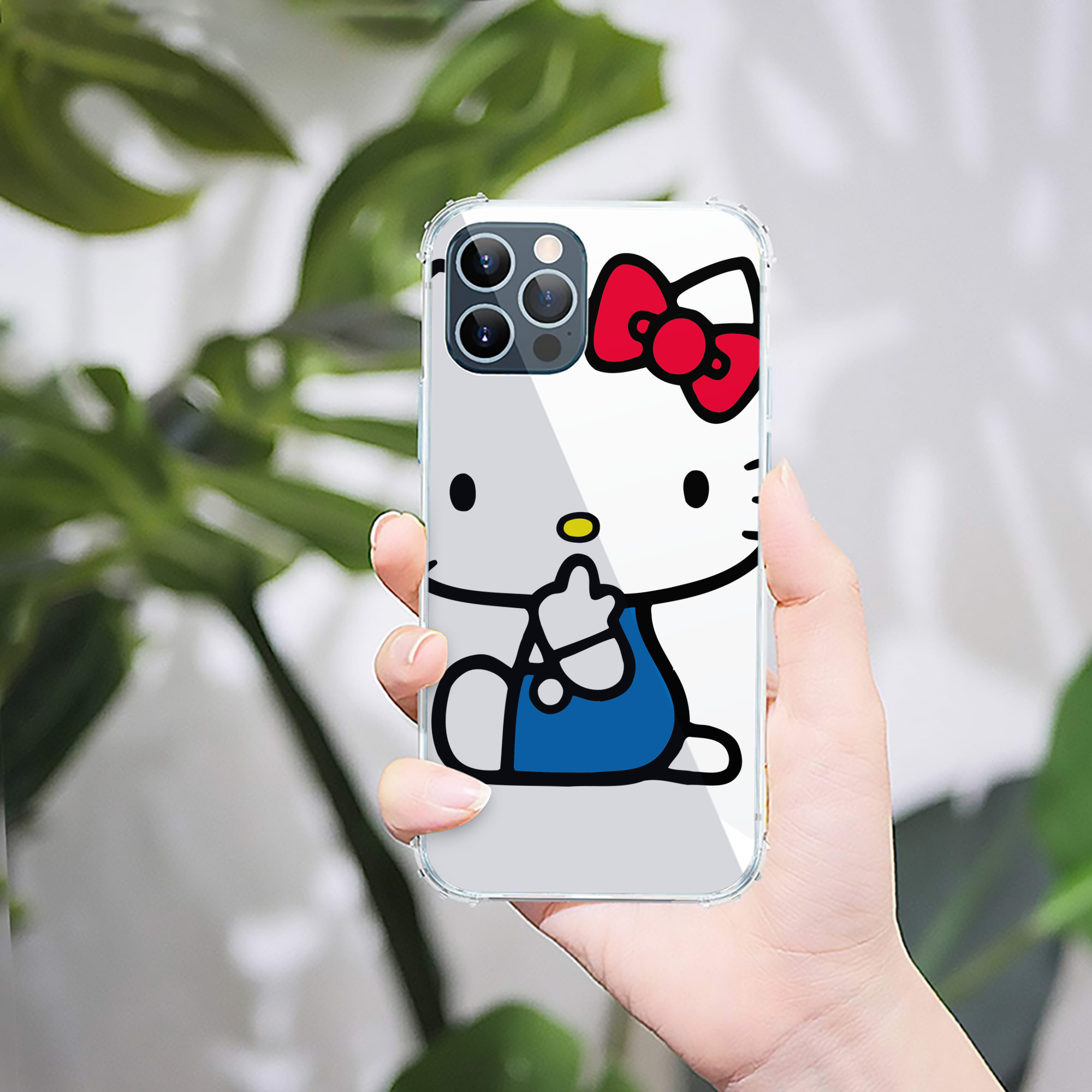 （画像用） Hello Kitty ハローキティ 【iPhone 12シリーズ対応】透明スマホケース（クリアソフトケース）